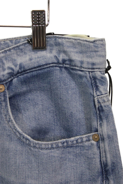 7 For All Mankind Women Straight Jeans Blue High Rise 34 Inseam Cotton Size 31