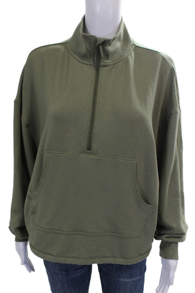Tavi Womens Green Mock Neck Pullover Sweatshirt Modal Long Sleeve Size M