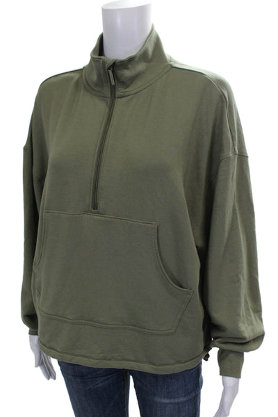 Tavi Womens Green Mock Neck Pullover Sweatshirt Modal Long Sleeve Size M