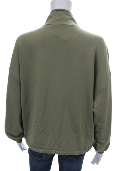 Tavi Womens Green Mock Neck Pullover Sweatshirt Modal Long Sleeve Size M
