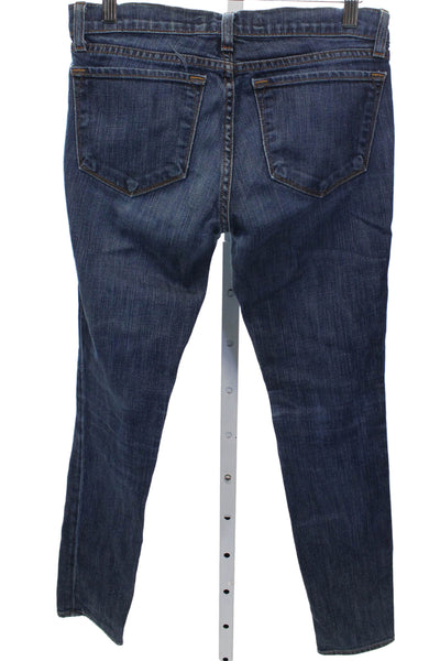 7 For All Mankind Womens Bootcut Jeans Blue Floral High Rise Zip Size 28
