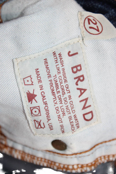 J Brand Women Skinny Jeans Blue High Rise Cotton Button Size 27