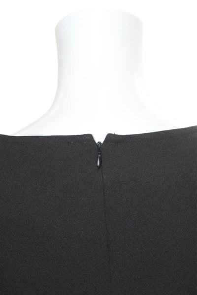 Lauren Ralph Lauren Women Sheath Dress Black Boat Neck 3/4 Sleeve Size 4