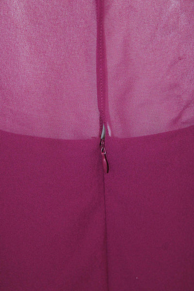 Lauren Ralph Lauren Womens Purple Wrap Dress V-Neck Knee-Length Size 2