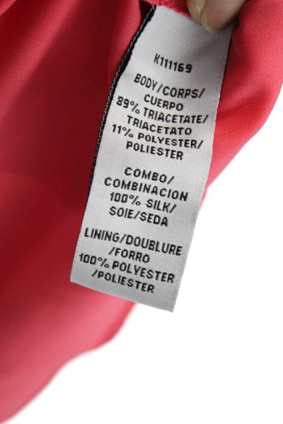 Kay Unger Women Fit & Flare One Shoulder Red Knee Length Dress Size 2