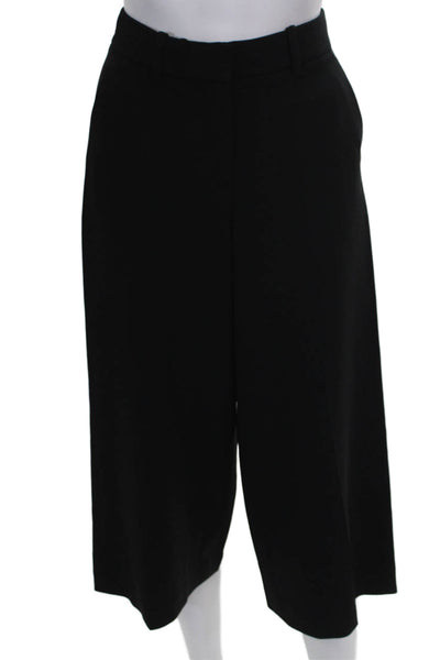 Theory Womens Cropped Black Triacetate Pants Zip Size 00