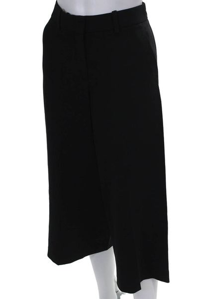 Theory Womens Cropped Black Triacetate Pants Zip Size 00
