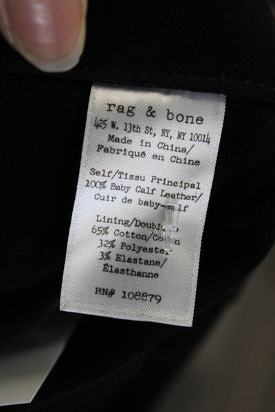 Rag & Bone Jean Women A-Line Suede Mini Skirt Black Size 0