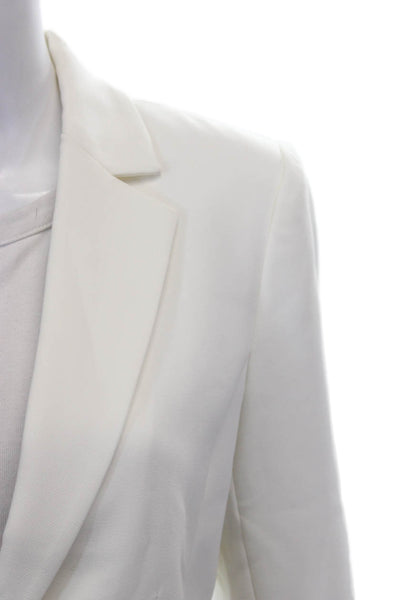 Favorite Daughter Women Blazer White Long Sleeve Buttoned Polyester Size S
