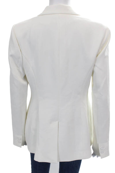 Favorite Daughter Women Blazer White Long Sleeve Buttoned Polyester Size S