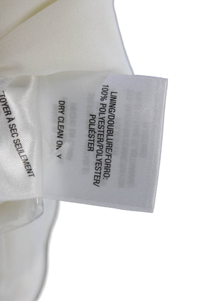 Favorite Daughter Womens Sleeveless V Neck Blouse White Button Size XS