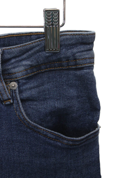 Zara Mens Skinny Jeans Blue Mid Rise Button Cotton Blend 25in Size 31