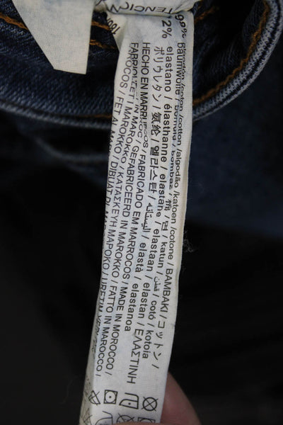 Zara Mens Skinny Jeans Blue Mid Rise Button Cotton Blend 25in Size 31