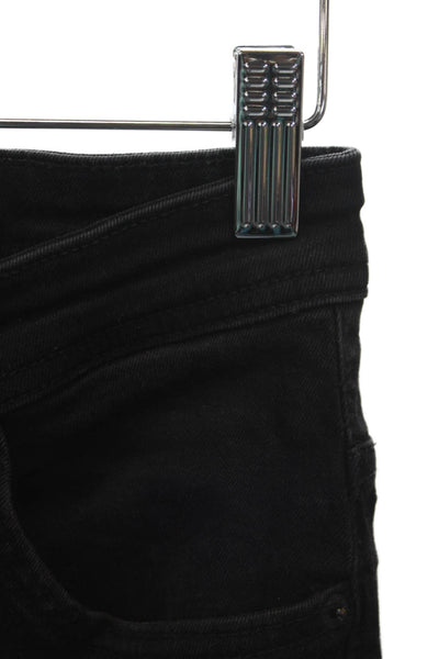 Zara Womens Black Skinny Jeans Mid-Rise Cotton Blend Size 30