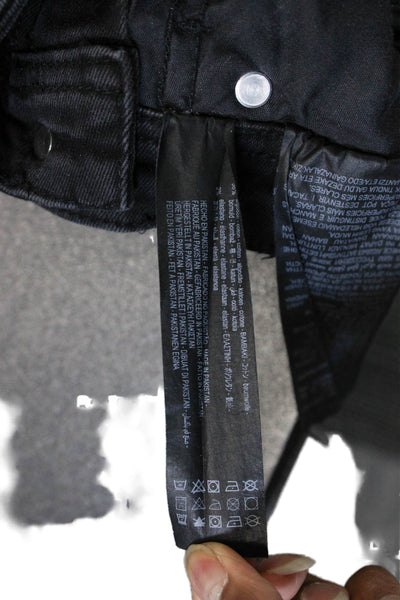Zara Womens Black Skinny Jeans Mid-Rise Cotton Blend Size 30