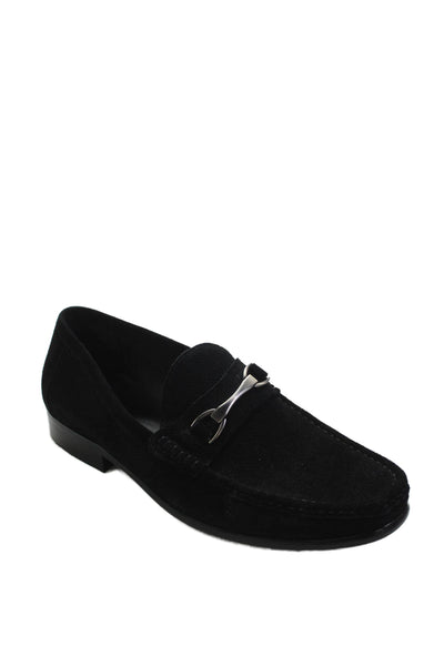 Saks Fifth Avenue Mens Slip On Round Toe Suede Loafers Black Size 12M