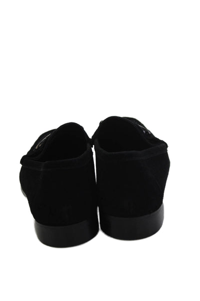 Saks Fifth Avenue Mens Slip On Round Toe Suede Loafers Black Size 12M