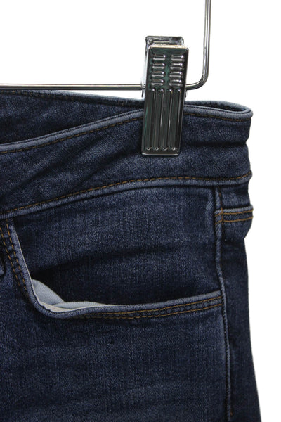 L'Agence Womens Skinny Jeans Blue Cotton Low Rise Button Inseam 26 Size 25