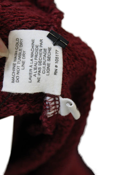 Ulla Johnson Womens Red Cotton Crewneck Pullover Sweatshirt Short Sleeve Size PP