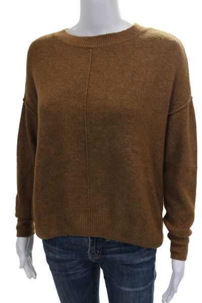 Vince Camuto Womens Pullover Sweater Brown Acrylic Round Neck Size XS