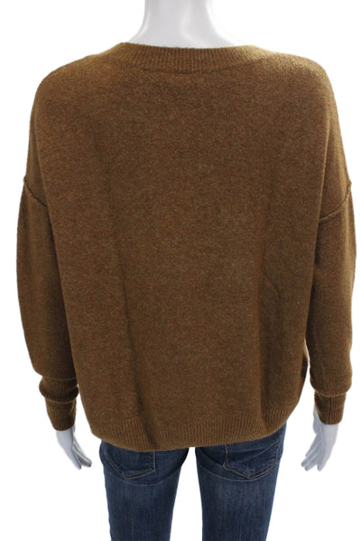 Vince Camuto Womens Pullover Sweater Brown Acrylic Round Neck Size XS