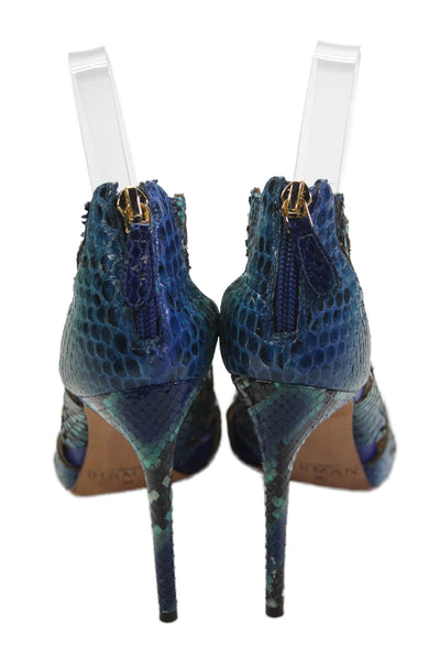 Alexandre Birman Womens Leather Cut Out Detail Stilettos Blue Size EUR 36