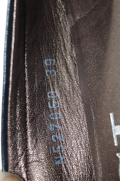AGL Attilio Giusti Leombruni Womens Leather Embellished Flats Shoes Blue Sz 9