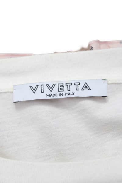 Vivetta Women Basic Floral Cotton Round Neck Short Sleeve T-Shirt Size 46