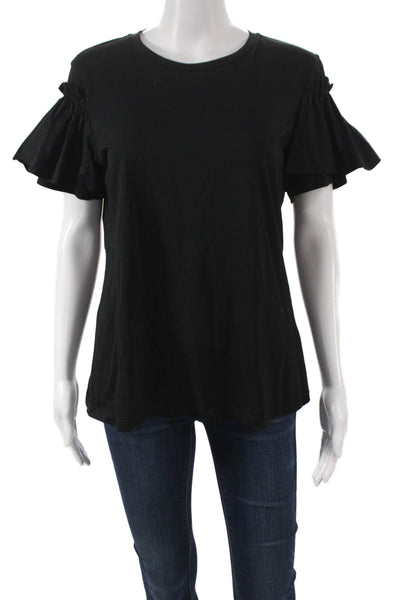 Imperial Womens Basic Black Cotton Crew Neck Short Sleeve T-Shirt Size M