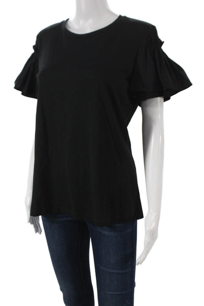 Imperial Womens Basic Black Cotton Crew Neck Short Sleeve T-Shirt Size M