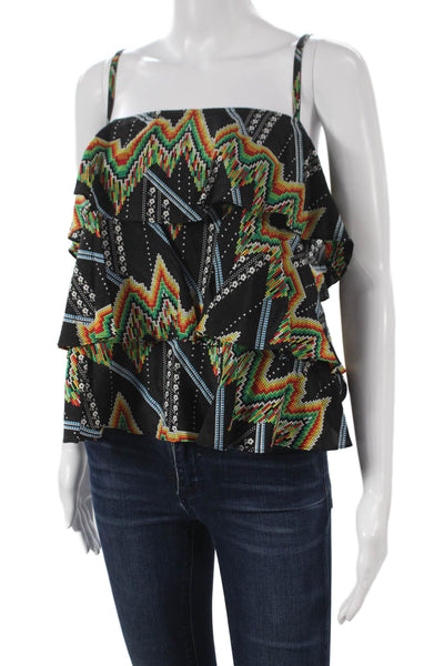 Twelfth Street by Cynthia Vincent Women Black Silk Camisole Square Neck Size L