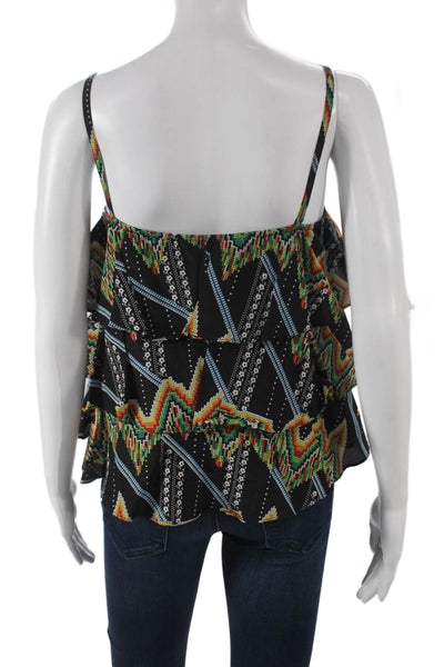 Twelfth Street by Cynthia Vincent Women Black Silk Camisole Square Neck Size L