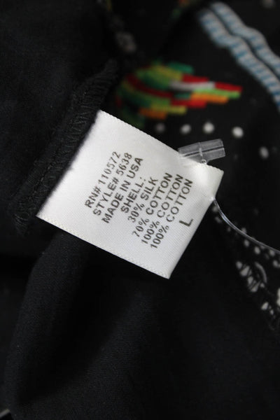Twelfth Street by Cynthia Vincent Women Black Silk Camisole Square Neck Size L