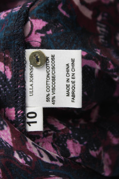 Ulla Johnson Women Floral Multicolor Blouse Long Sleeve Size 10