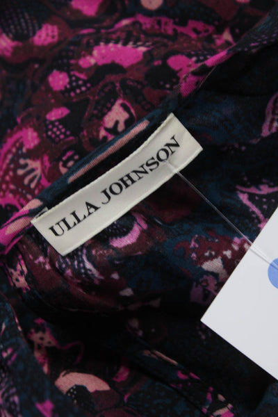 Ulla Johnson Women Floral Multicolor Blouse Long Sleeve Size 10