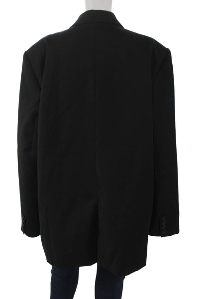 Mossman Women Black Blazer Long Sleeve Buttoned 65% Polyester Size 16