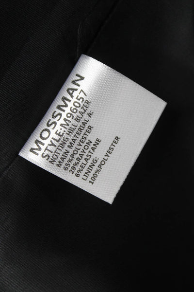 Mossman Women Black Blazer Long Sleeve Buttoned 65% Polyester Size 16