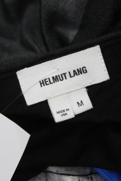 Helmut Lang Women Black Viscose Geometric Maxi Skirt Size M