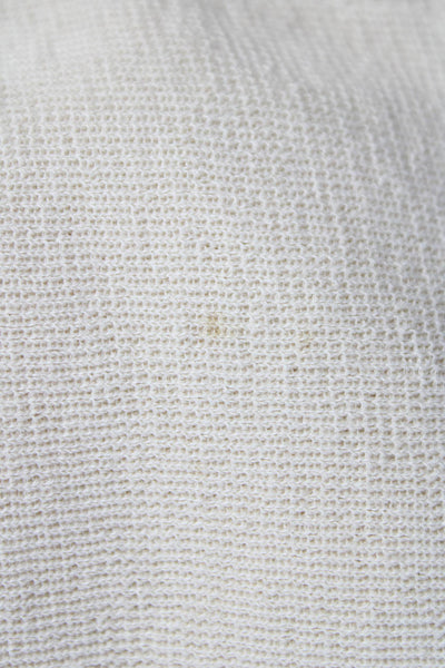 Cami Womens Cardigan Ivory Cotton Blend Long Sleeve Round Neck Size XS