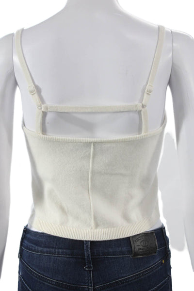Simkhai Womens Camisole Cashmere White Square Neck Sleeveless Size XS