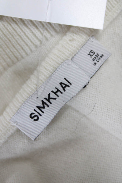 Simkhai Womens Camisole Cashmere White Square Neck Sleeveless Size XS