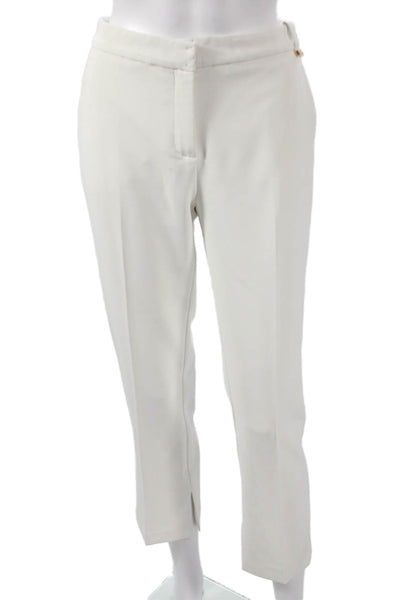 Elisabetta Franchi Womens White Polyester Dress Pants Size 40