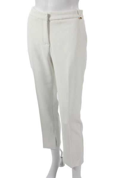 Elisabetta Franchi Womens White Polyester Dress Pants Size 40