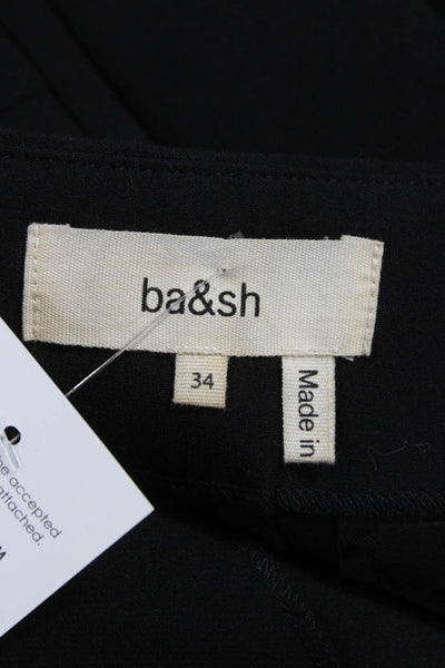 Ba&Sh Womens Straight Pencil Skirt Black Knee Length Size 34