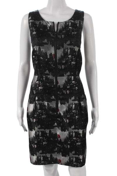 Michael Michael Kors Women Sheath Black Midi Sleeveless Size 10