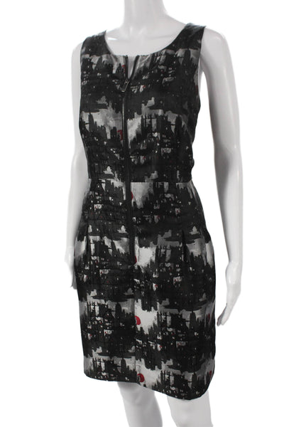 Michael Michael Kors Women Sheath Black Midi Sleeveless Size 10