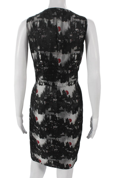 Michael Michael Kors Women Sheath Black Midi Sleeveless Size 10