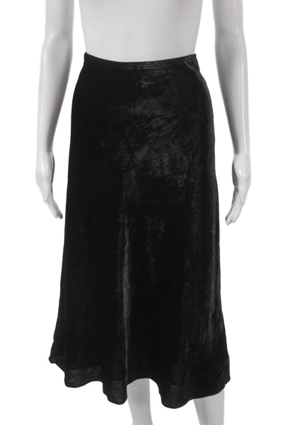 J Crew Women A-Line Viscose Black Skirt Size L