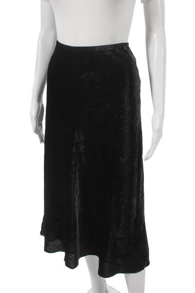 J Crew Women A-Line Viscose Black Skirt Size L