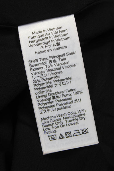 J Crew Women A-Line Viscose Black Skirt Size L